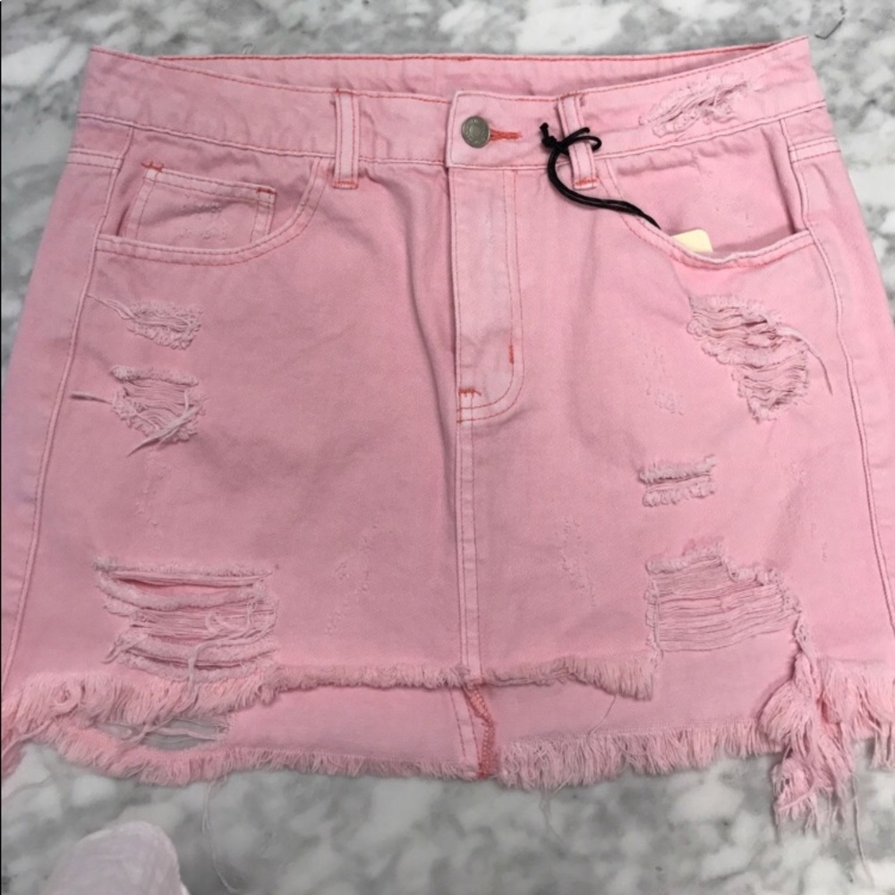 Mini denim skirt